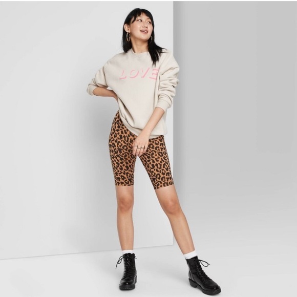 wild fable Pants - Wild Fable Leopard Bike Shorts
